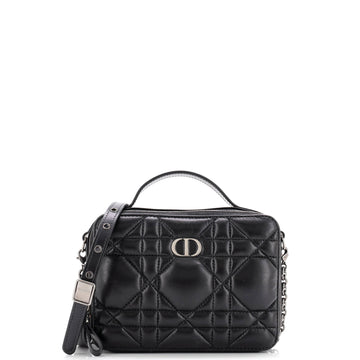 Christian Dior Caro Box Bag with Chain Macrocannage Quilt Calfskin