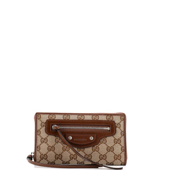 Balenciaga x Gucci The Hacker Project Neo Classic Zip Wallet GG Canvas Long