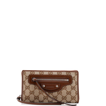 Balenciaga x Gucci The Hacker Project Neo Classic Zip Wallet GG Canvas Long