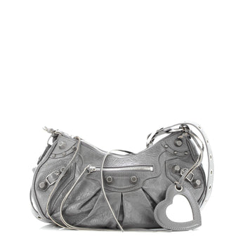 Balenciaga Le Cagole Giant Studs Shoulder Bag Leather Small