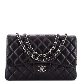 Chanel Classic Single Flap Bag Quilted Lambskin Jumbo
