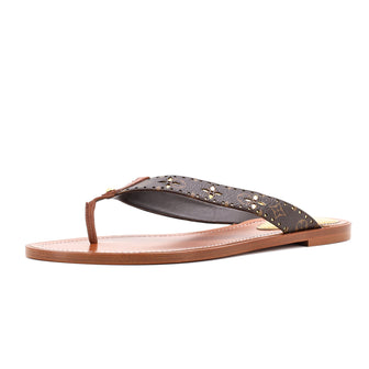 Louis Vuitton Women's Sunny Flat Thong Sandals Monogram Canvas