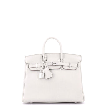 Hermes Birkin Handbag Light Togo with Palladium Hardware 25