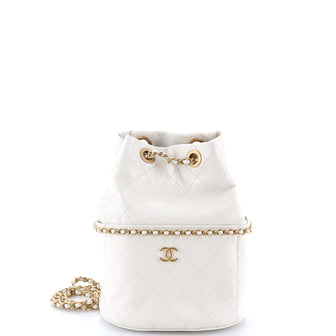 Chanel Nauticoco Bucket Bag Quilted Shiny Lambskin Small