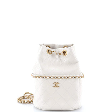 Chanel Nauticoco Bucket Bag Quilted Shiny Lambskin Small