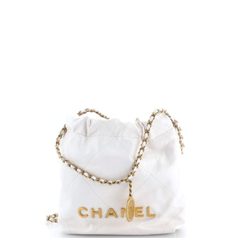 Chanel 22 Chain Hobo Quilted Calfskin Mini