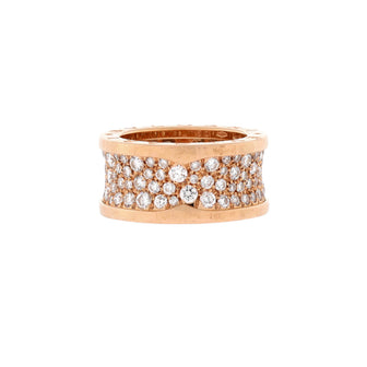 Bvlgari B.Zero1 Ring 18K Rose Gold with Pave Diamonds