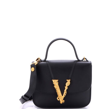 Versace Virtus Top Handle Bag Leather Small