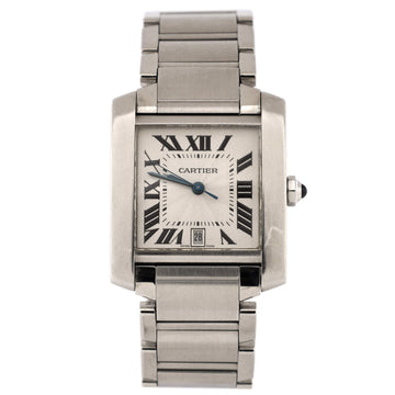 Cartier Tank Francaise Quartz Watch Stainless Steel 25
