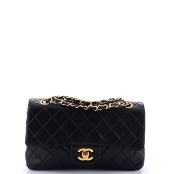 Chanel Vintage Classic Double Flap Bag Quilted Lambskin Small