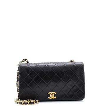 Chanel Vintage Full Flap Bag Quilted Lambskin Medium