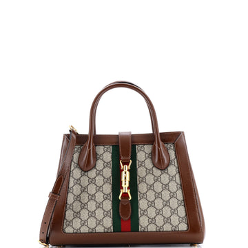 Gucci Jackie 1961 Web Tote GG Canvas and Leather Medium