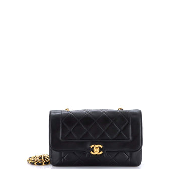 Chanel Vintage CC Chain Flap Bag Quilted Lambskin Small