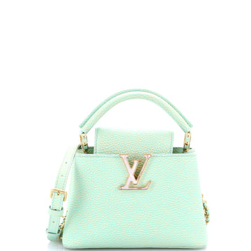 Louis Vuitton Capucines Bag Leather with Mother of Pearl Mini
