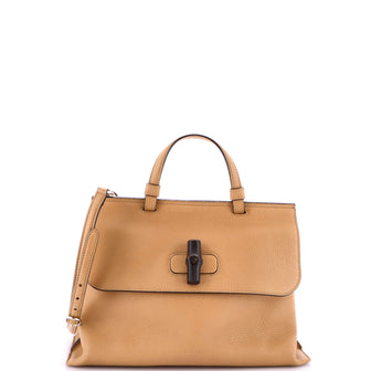 Gucci Bamboo Daily Top Handle Bag Leather Medium