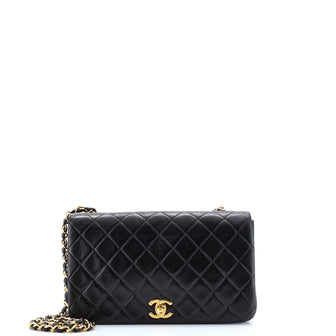 Chanel Vintage Full Flap Bag Quilted Lambskin Medium