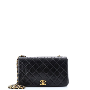 Chanel Vintage Full Flap Bag Quilted Lambskin Medium