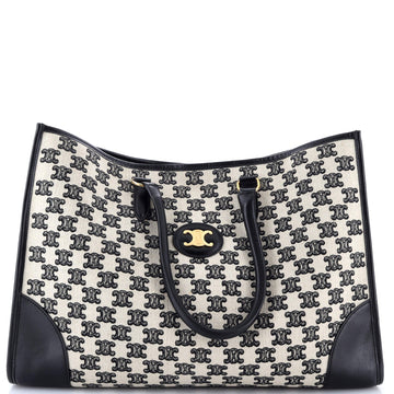 Celine Horizontal Cabas Tote Triomphe Canvas