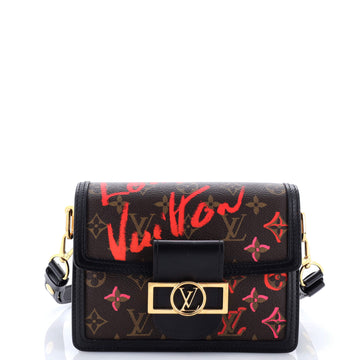 Louis Vuitton Dauphine Shoulder Bag Limited Edition Fall in Love Monogram Canvas Mini