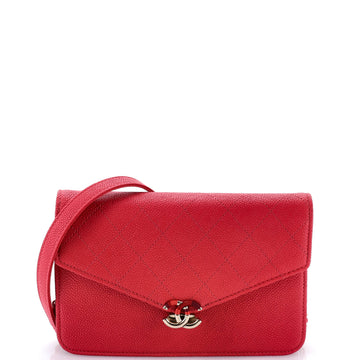 Chanel Thread Around Wallet on Chain Quilted Caviar