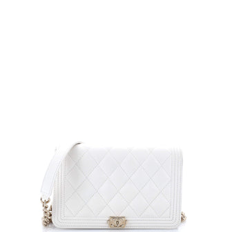 Chanel Boy Wallet on Chain Quilted Caviar