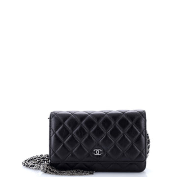 Chanel Tassel Wallet on Chain Quilted Aged Calfskin