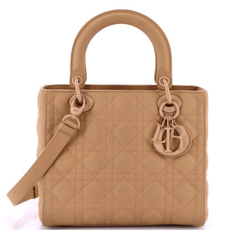 Christian Dior Ultra Matte Lady Dior Bag Cannage Quilt Calfskin Medium