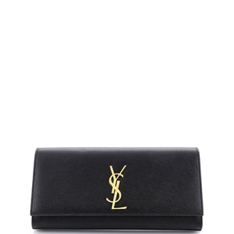 Saint Laurent Classic Monogram Clutch Leather Long