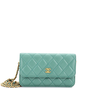 Chanel Pearl Crush Flap Phone Holder with Chain Quilted Lambskin
