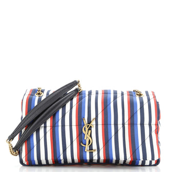 Saint Laurent Jamie Flap Bag Quilted Printed Silk Medium