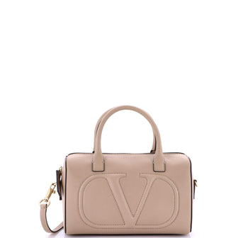 Valentino Garavani VLogo Walk Convertible Bowler Leather Small