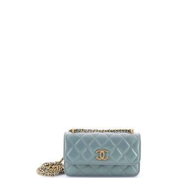Chanel CC Flap Phone Holder with Chain Quilted Lambskin Mini