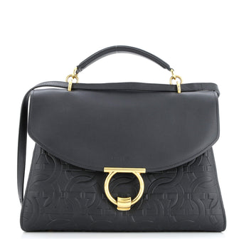 Salvatore Ferragamo Margot Satchel Leather Large