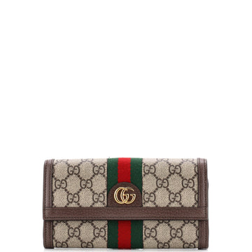 Gucci Ophidia Continental Wallet GG Coated Canvas