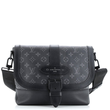 Louis Vuitton Saumur Messenger Bag Monogram Eclipse and Leather