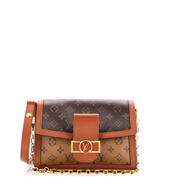 Louis Vuitton Dauphine Shoulder Bag Reverse Monogram Canvas MM