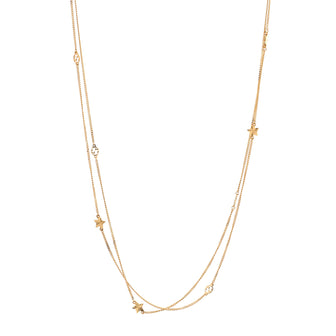 Gucci GG Running Star Station Necklace 18K Yellow Gold