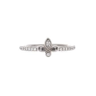 Tiffany & Co. Fleur de Lis Flower Ring Platinum and Diamonds