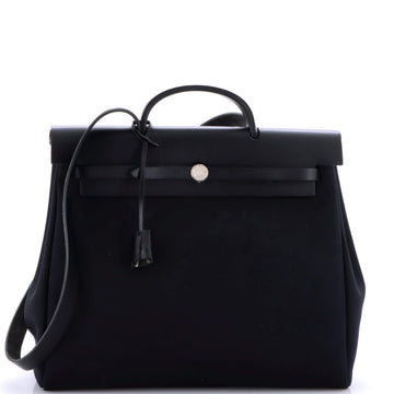 Hermes Herbag Toile and Leather MM