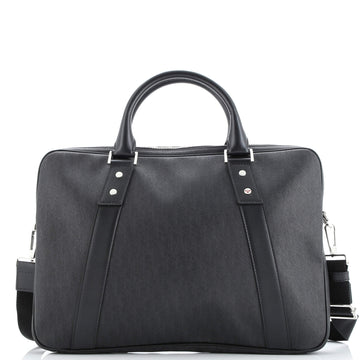 Christian Dior Homme Convertible Zip Slim Briefcase Leather Large