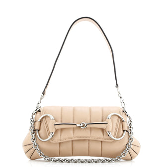 Gucci Horsebit Chain Shoulder Bag Vertical Quilted Leather Small