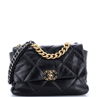 Chanel 19 Flap Bag Quilted Leather Large
