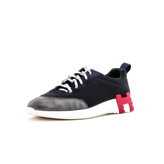Hermes Women's Bouncing Sneakers Fabric and Suede
