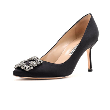 Manolo Blahnik Women's Hangisi Pumps Satin 70
