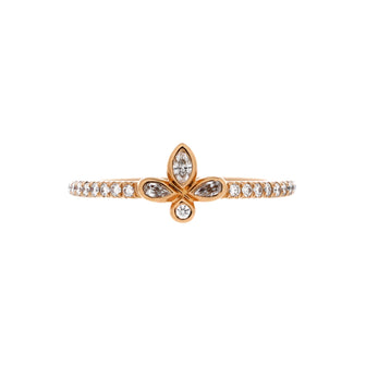 Tiffany & Co. Fleur de Lis Ring 18K Rose Gold and Diamonds