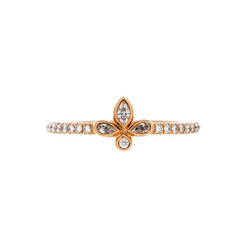 Tiffany & Co. Fleur de Lis Ring 18K Rose Gold and Diamonds