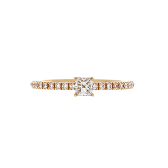 Cartier Etincelle de Cartier Ring 18K Yellow Gold with Princess Cut Diamond and Pave Diamonds