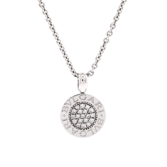 Bvlgari Bvlgari Bvlgari Pendant Necklace 18K White Gold with Diamonds