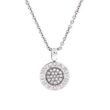 Bvlgari Bvlgari Bvlgari Pendant Necklace 18K White Gold with Diamonds
