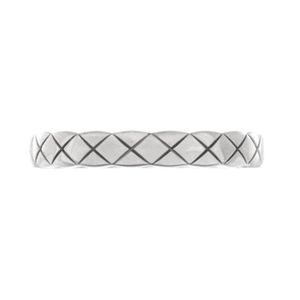 Chanel Matelasse Band Ring Platinum